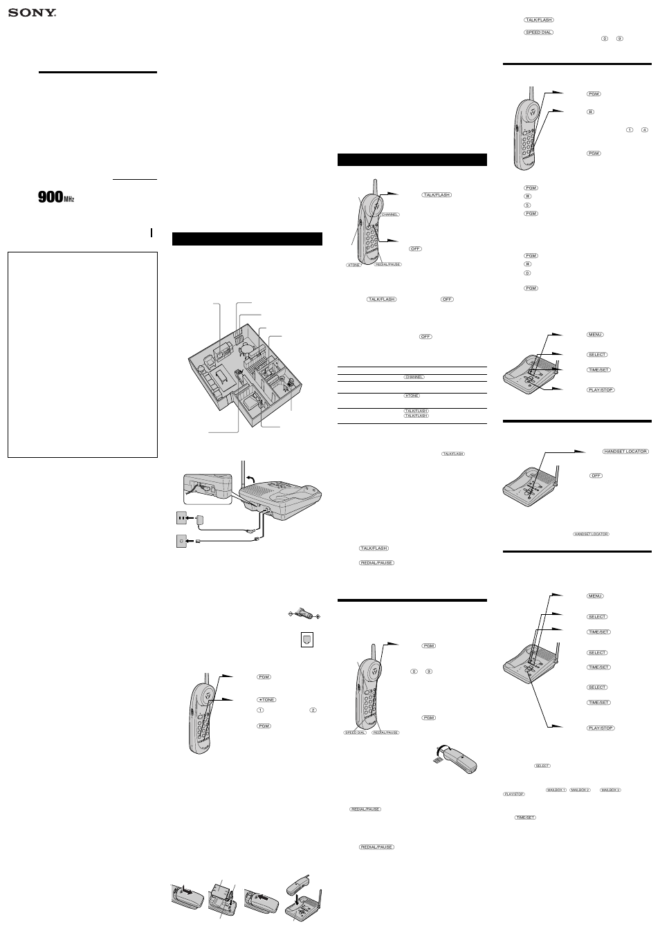 Sony SPP-A1050 User Manual | 2 pages