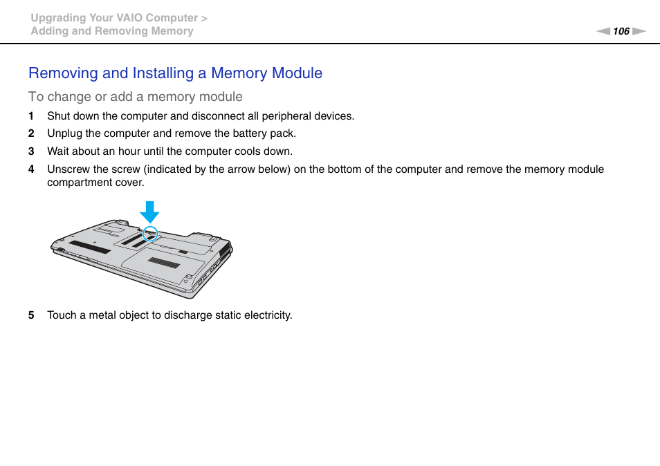 Sony VAIO VPCCW1 Series User Manual | Page 106 / 168