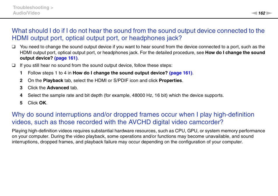 Sony VAIO VPCCW1 Series User Manual | Page 162 / 168