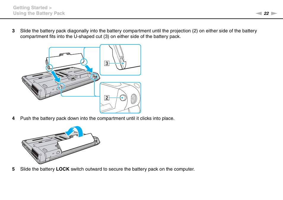 Sony VAIO VPCCW1 Series User Manual | Page 22 / 168