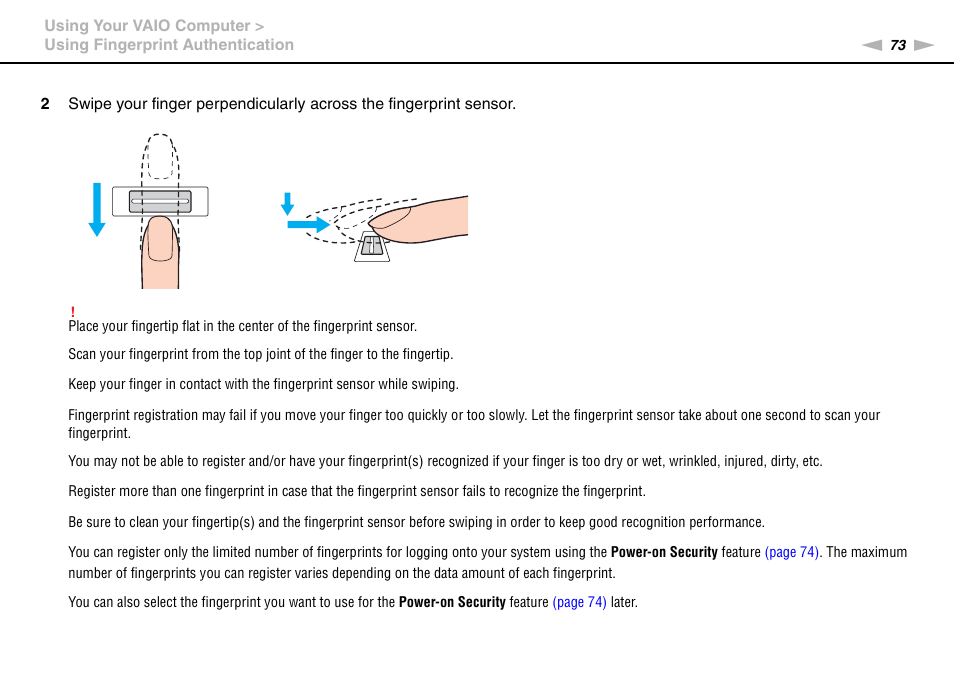 Sony VAIO VPCCW1 Series User Manual | Page 73 / 168