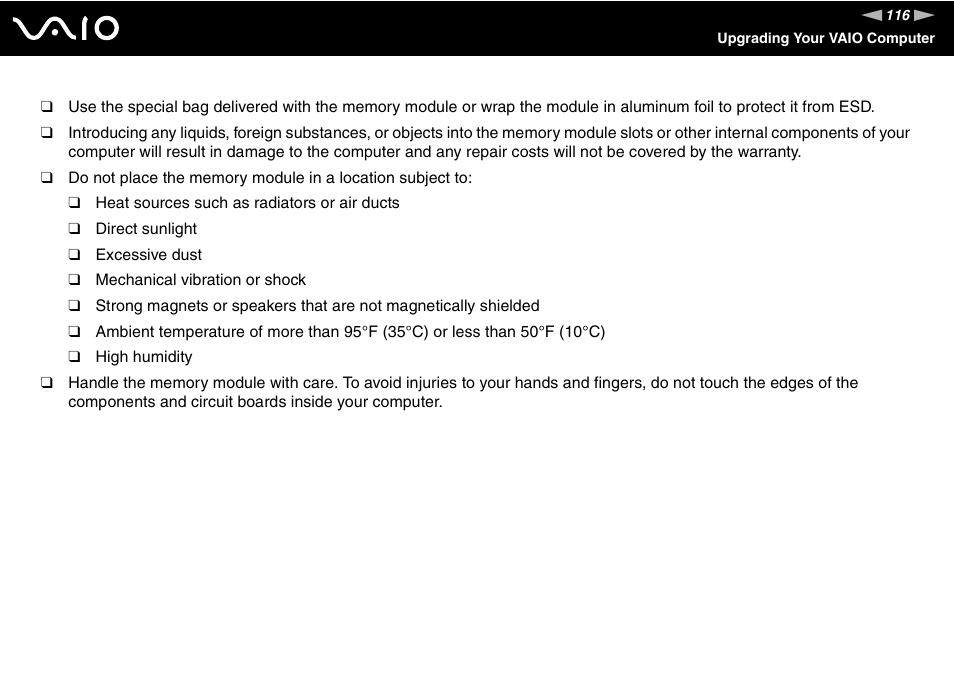 Sony VAIO V G C - LT 2 0 User Manual | Page 116 / 197