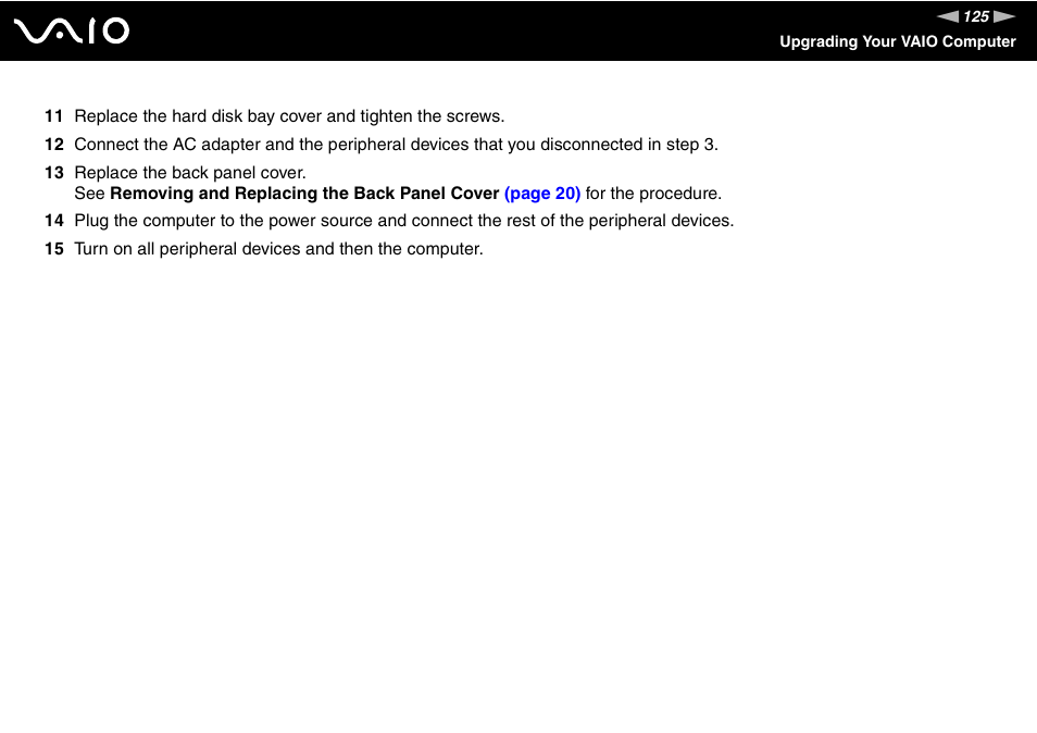 Sony VAIO V G C - LT 2 0 User Manual | Page 125 / 197