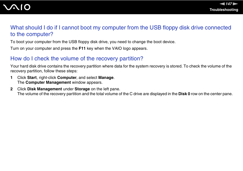 Sony VAIO V G C - LT 2 0 User Manual | Page 147 / 197
