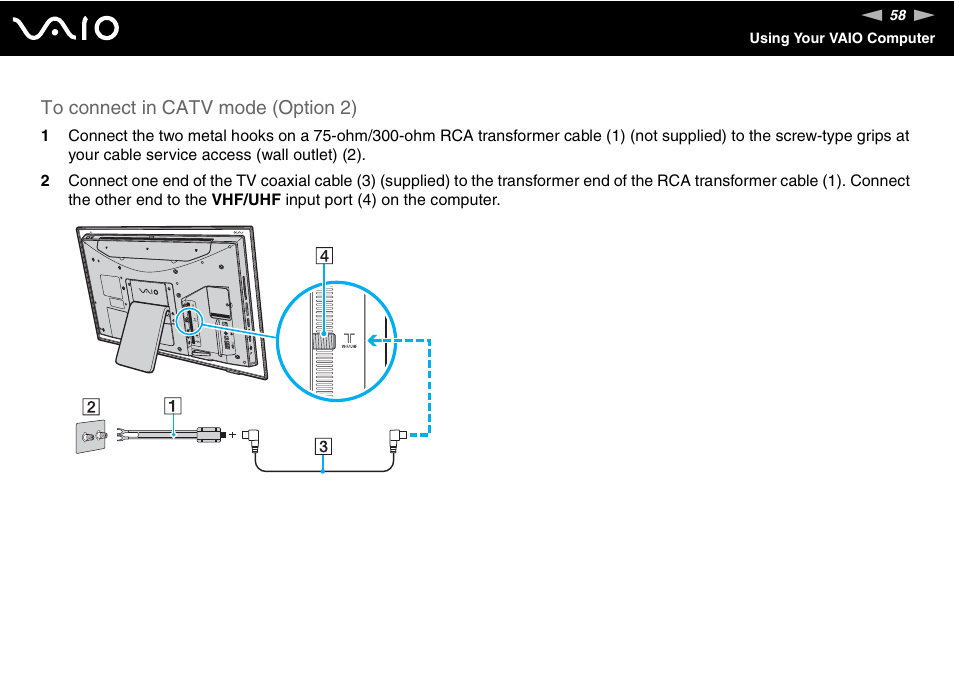 Sony VAIO V G C - LT 2 0 User Manual | Page 58 / 197