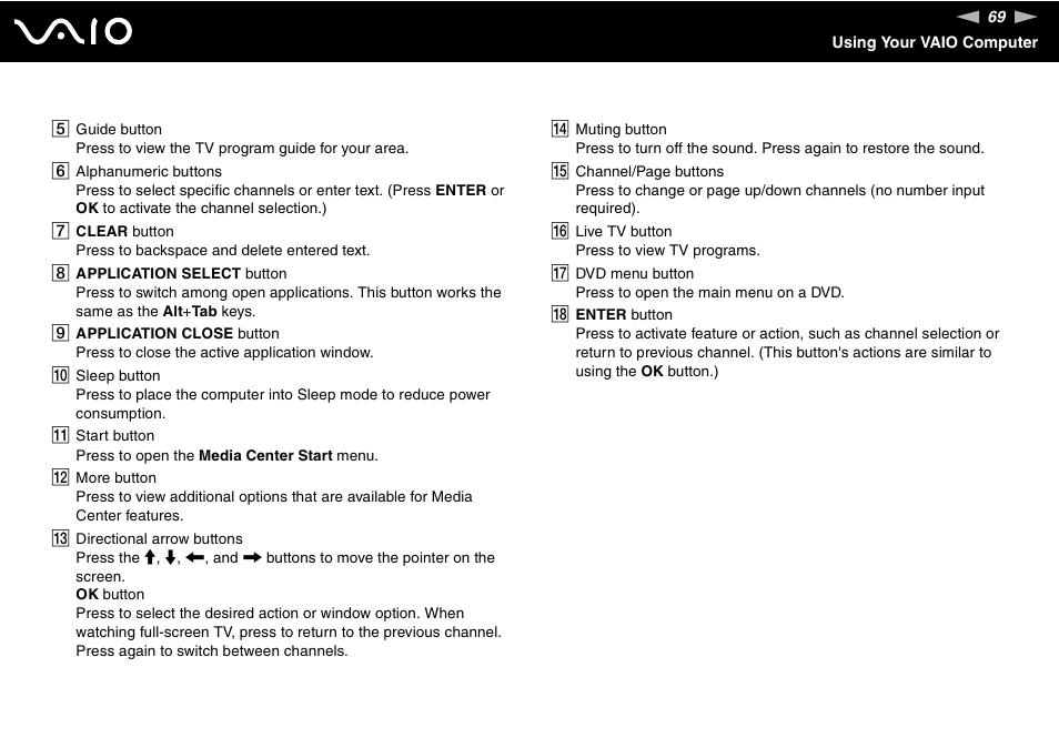 Sony VAIO V G C - LT 2 0 User Manual | Page 69 / 197