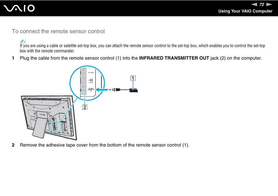 Sony VAIO V G C - LT 2 0 User Manual | Page 72 / 197