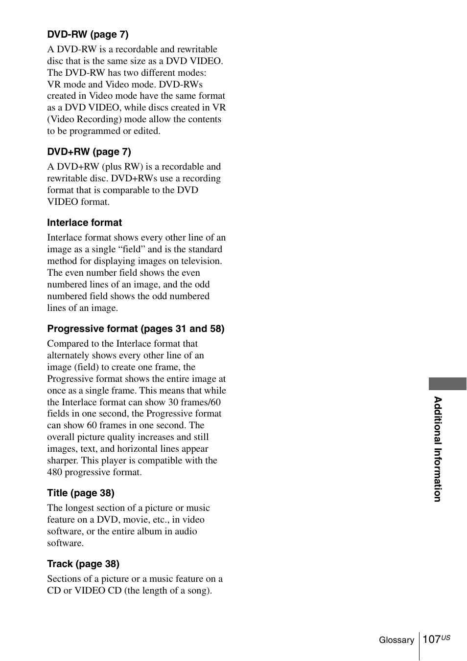 Sony SLV-D370P User Manual | Page 107 / 132