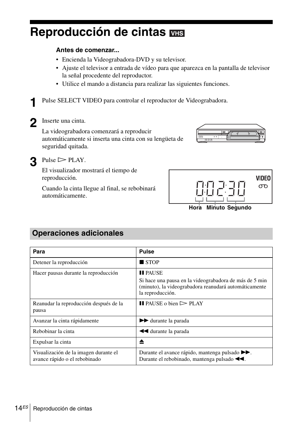 Reproducción de cintas | Sony SLV-D370P User Manual | Page 128 / 132