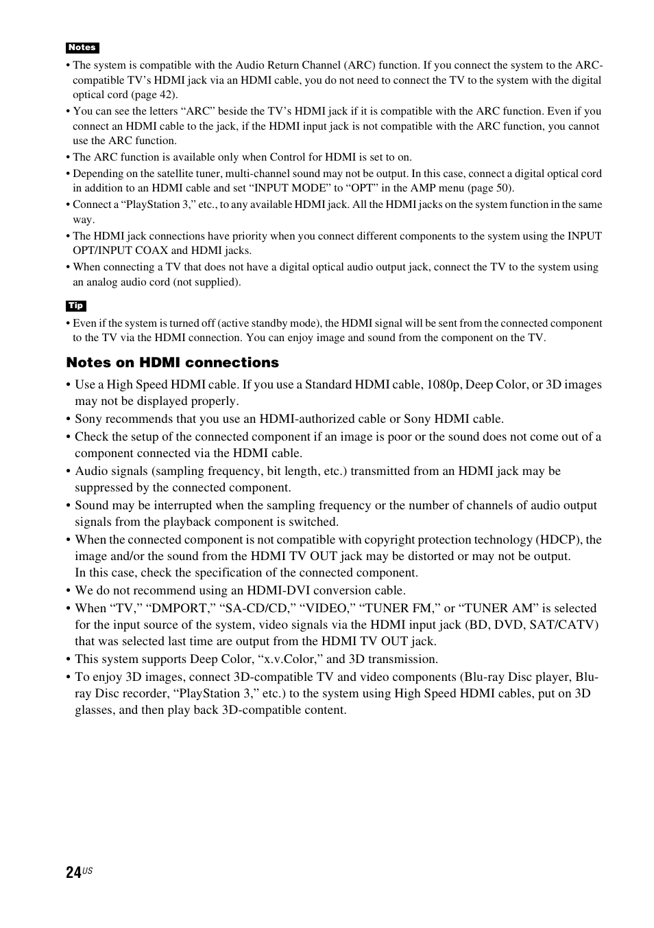 Sony HT-CT350 User Manual | Page 24 / 180