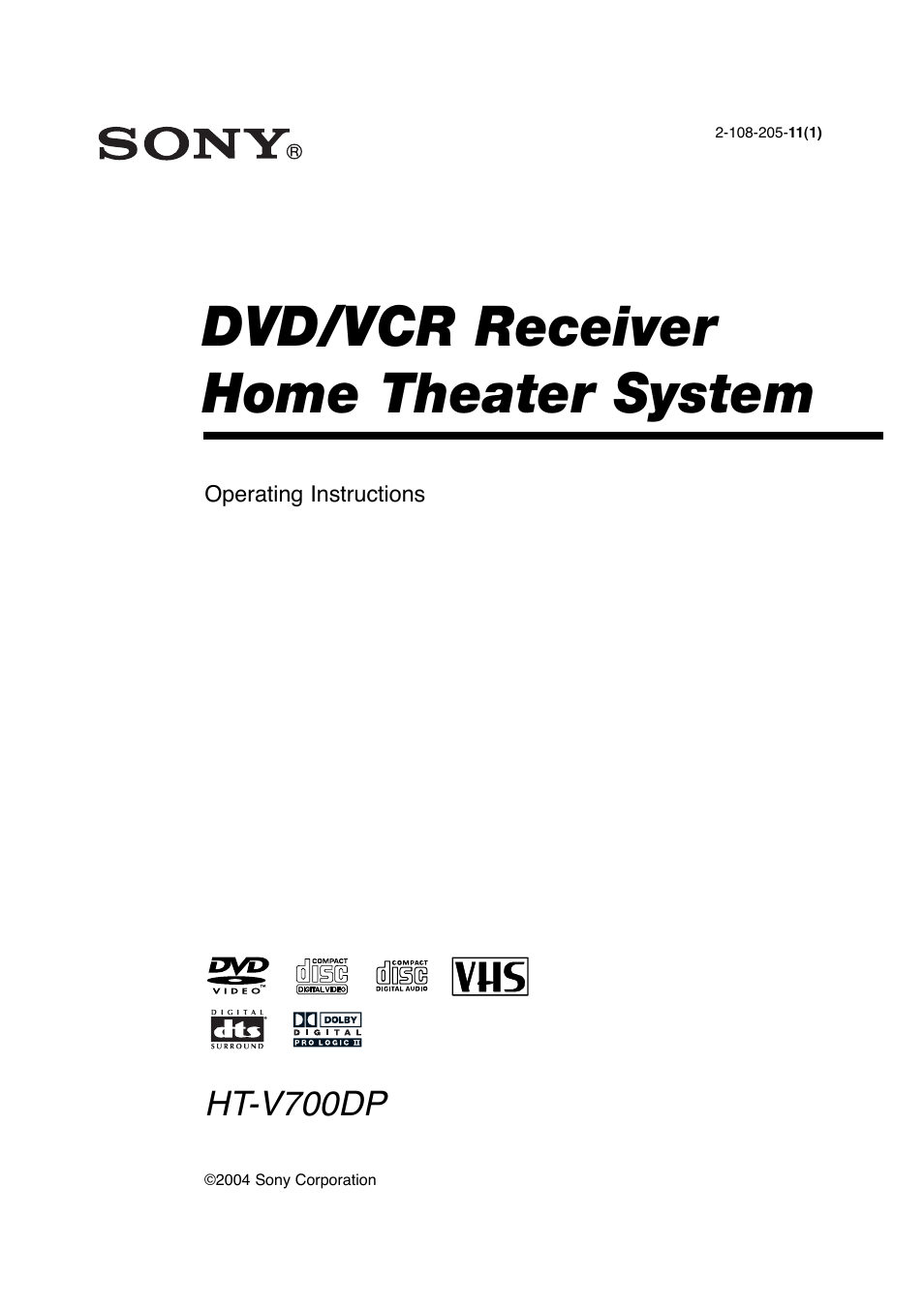 Sony HT-V700DP User Manual | 48 pages