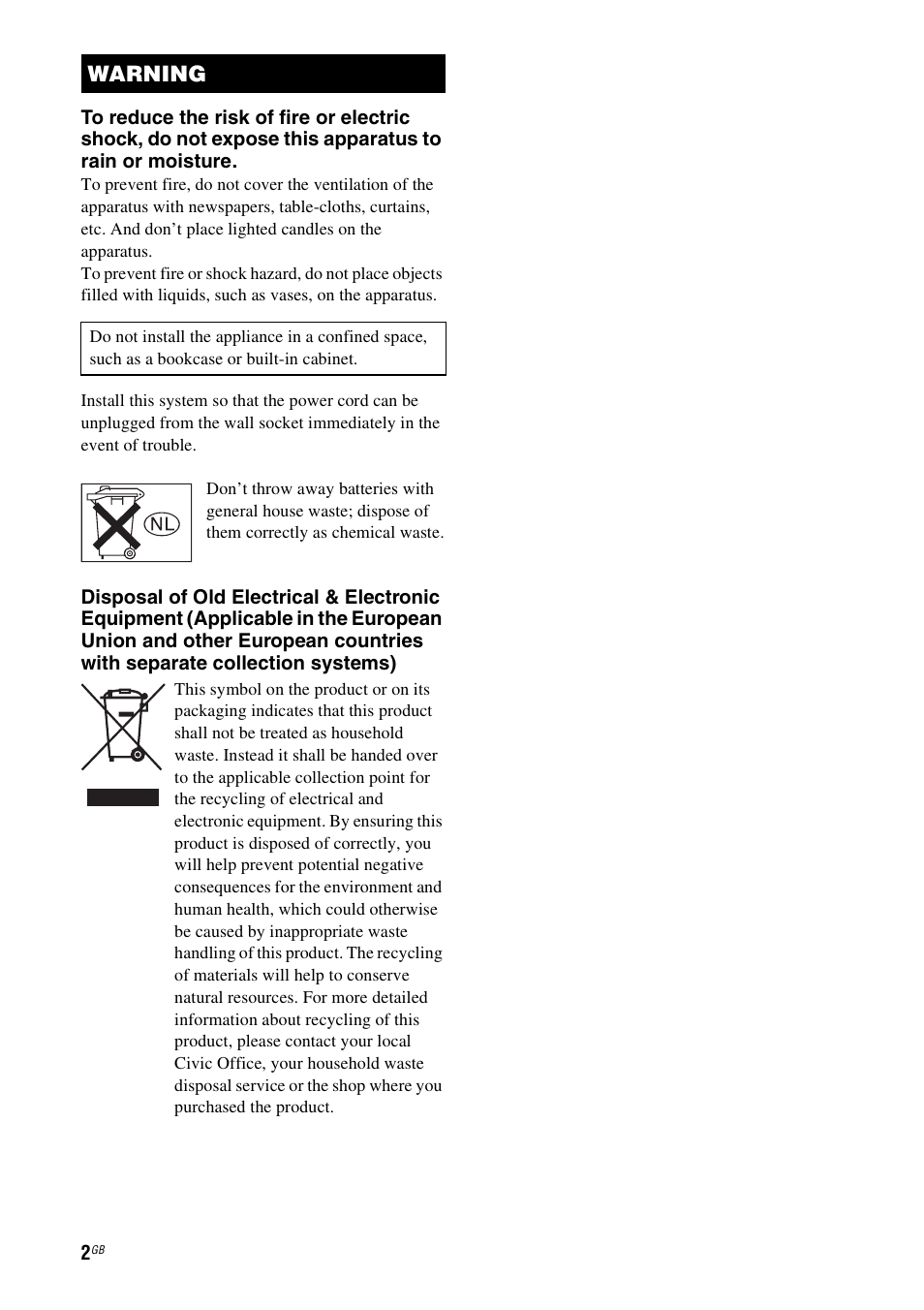 Warning | Sony HT-DDW890 User Manual | Page 2 / 80