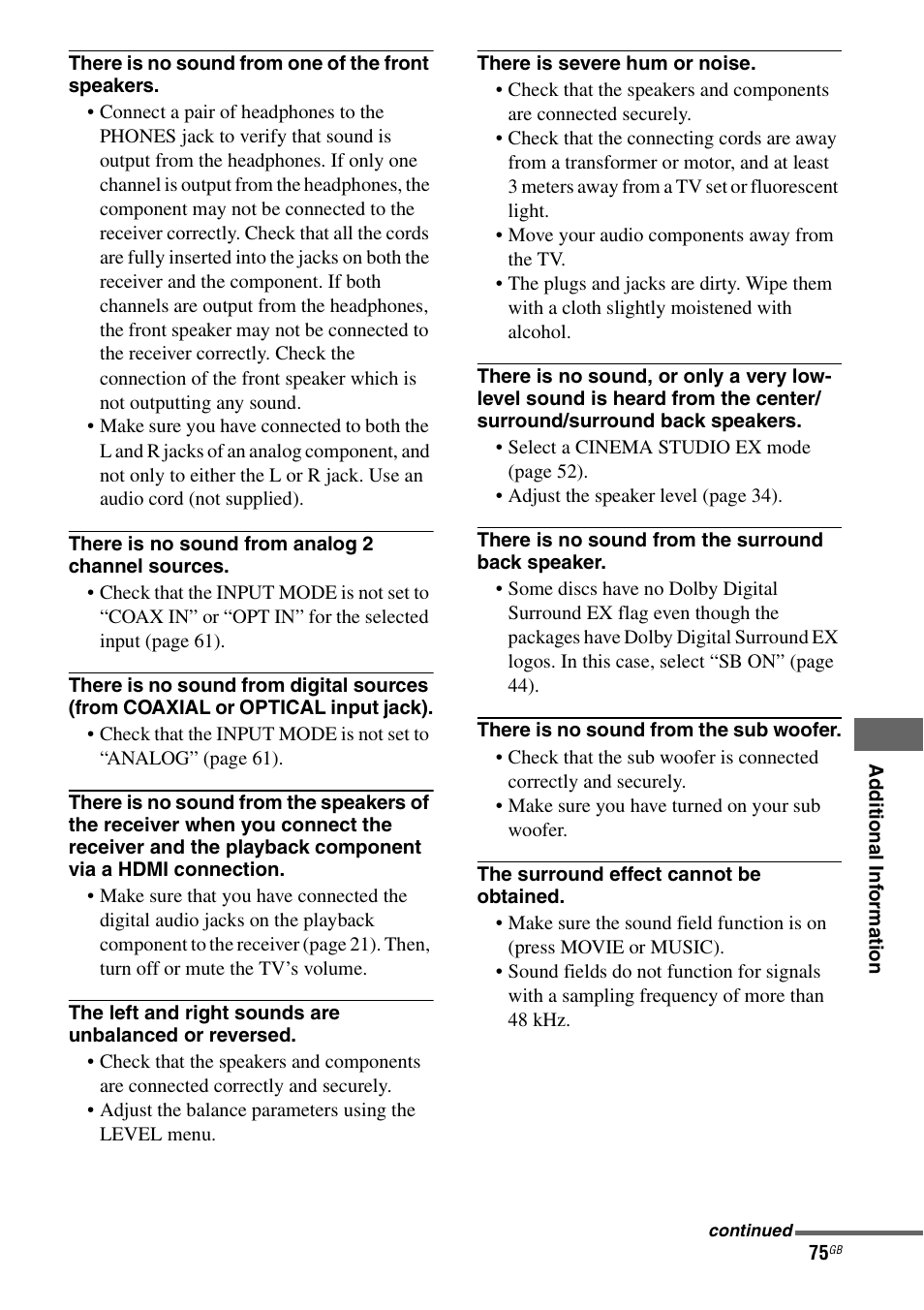 Sony HT-DDW890 User Manual | Page 75 / 80
