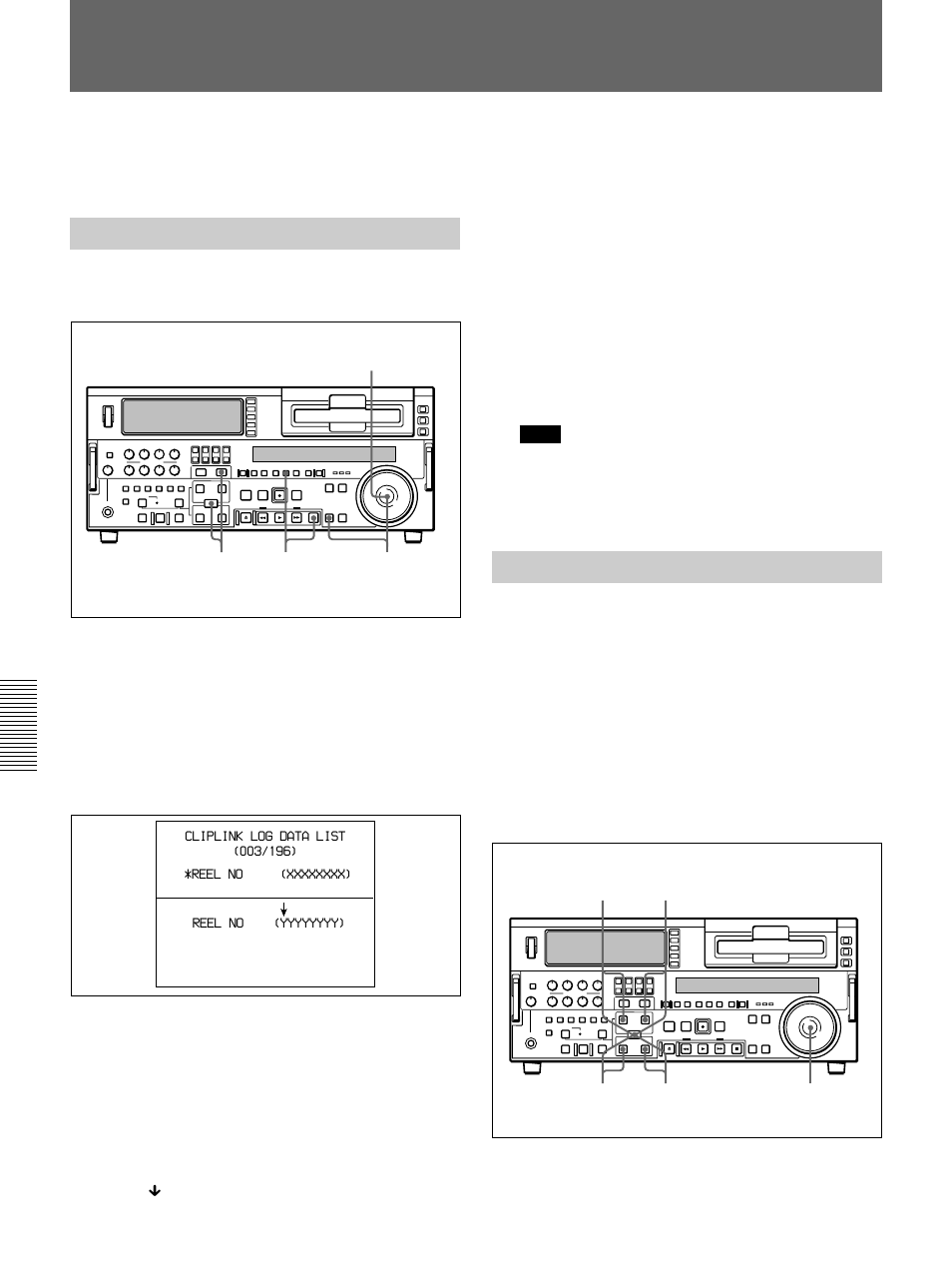 Rewriting cliplink log data | Sony DSR-2000 User Manual | Page 100 / 160