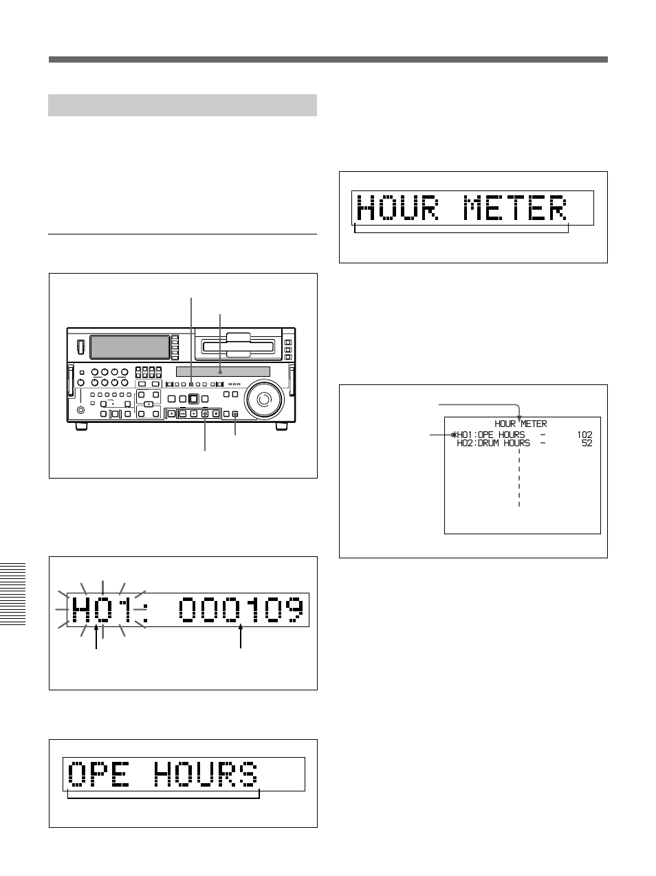 Basic menu basic menu operations, Displaying the menu | Sony DSR-2000 User Manual | Page 110 / 160