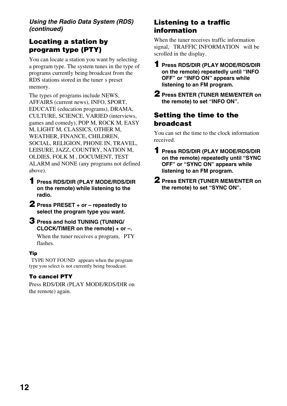 Sony CMT-EP50 User Manual | Page 12 / 24