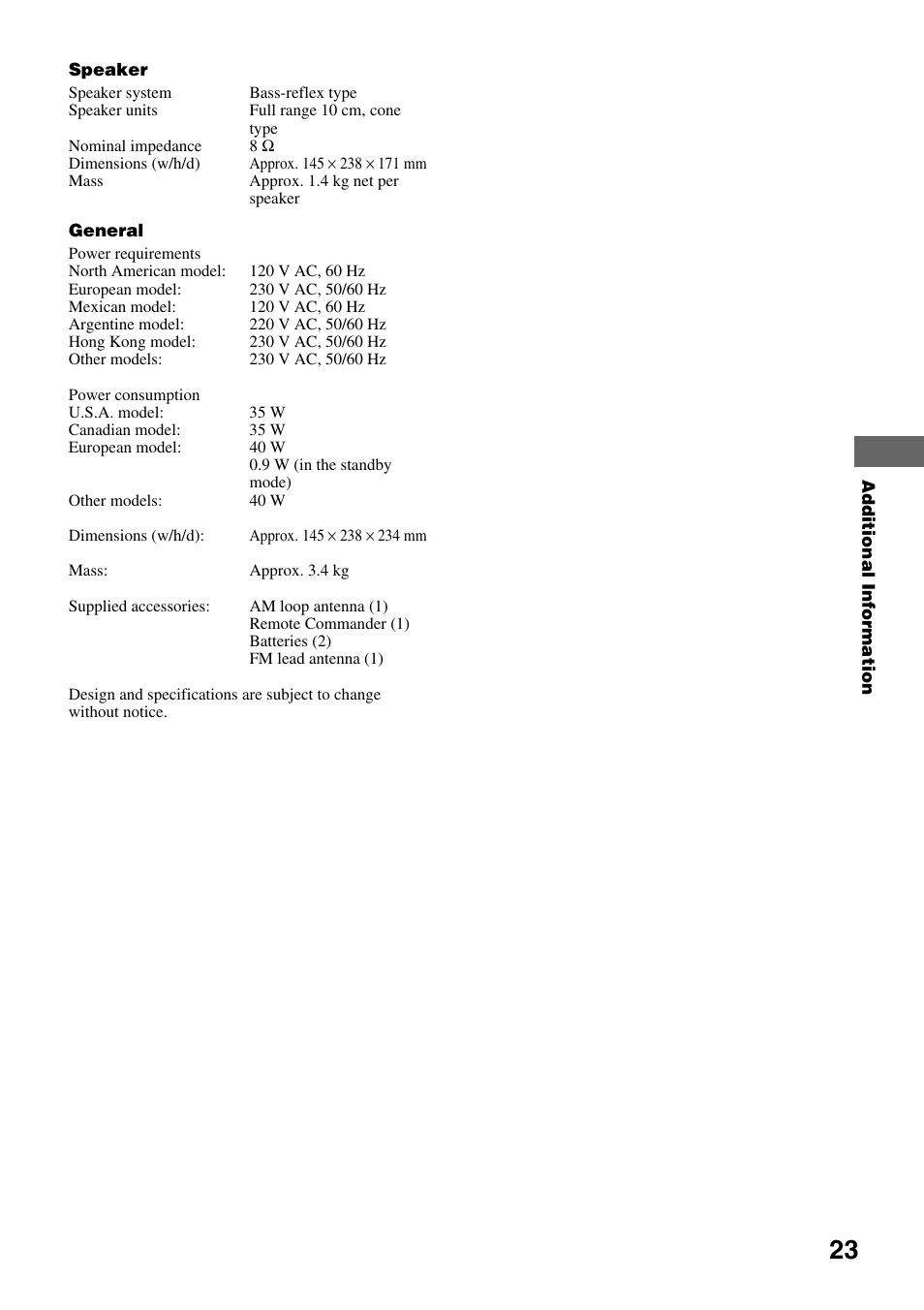 Sony CMT-EP50 User Manual | Page 23 / 24