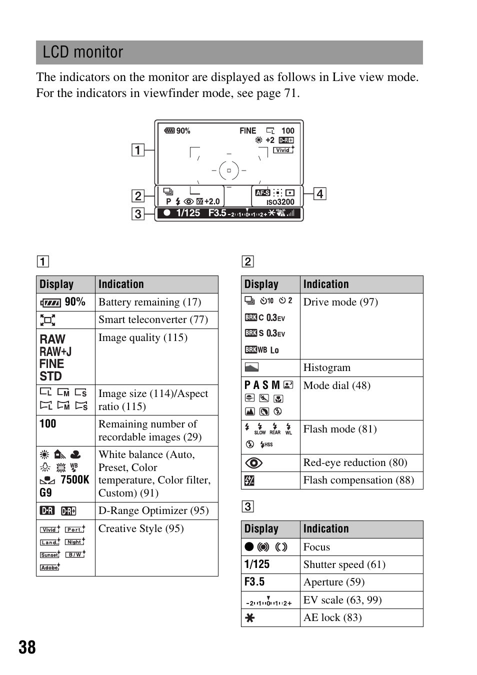 Lcd monitor | Sony 3-287-969-15 (1) User Manual | Page 38 / 167