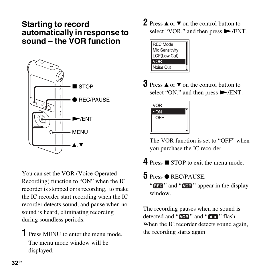 Sony ICD-UX300F User Manual | Page 32 / 124