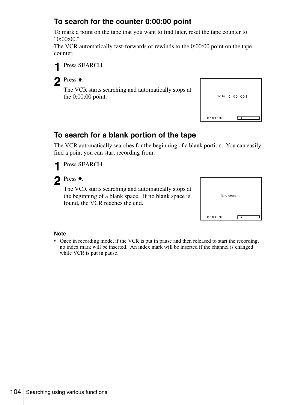 Sony SLV-D360P User Manual | Page 104 / 128