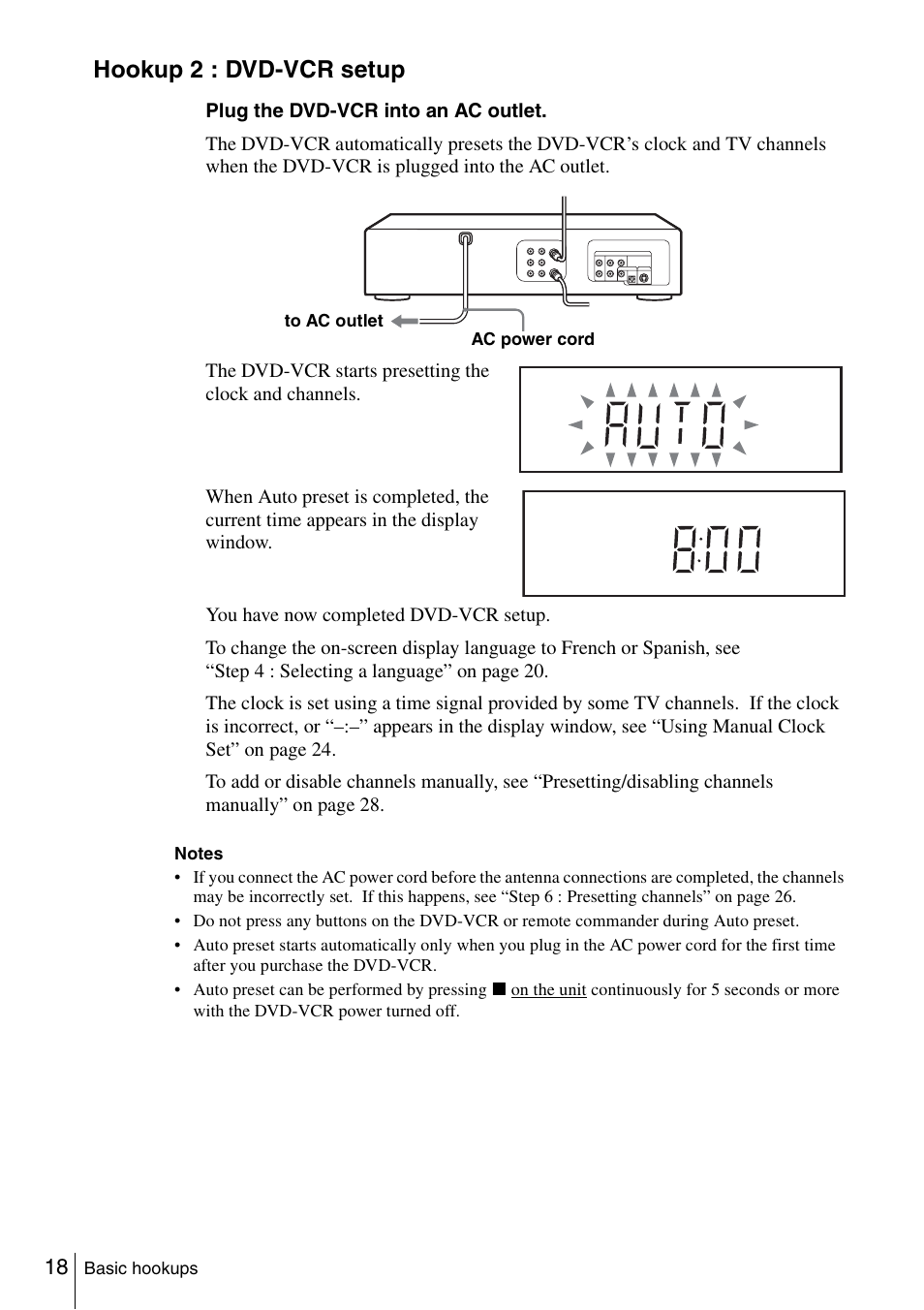 Hookup 2 : dvd-vcr setup | Sony SLV-D360P User Manual | Page 18 / 128