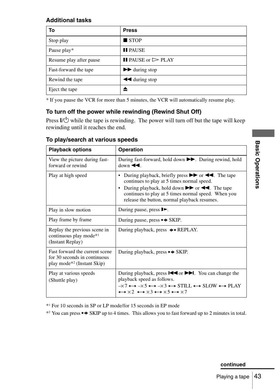 Sony SLV-D360P User Manual | Page 43 / 128