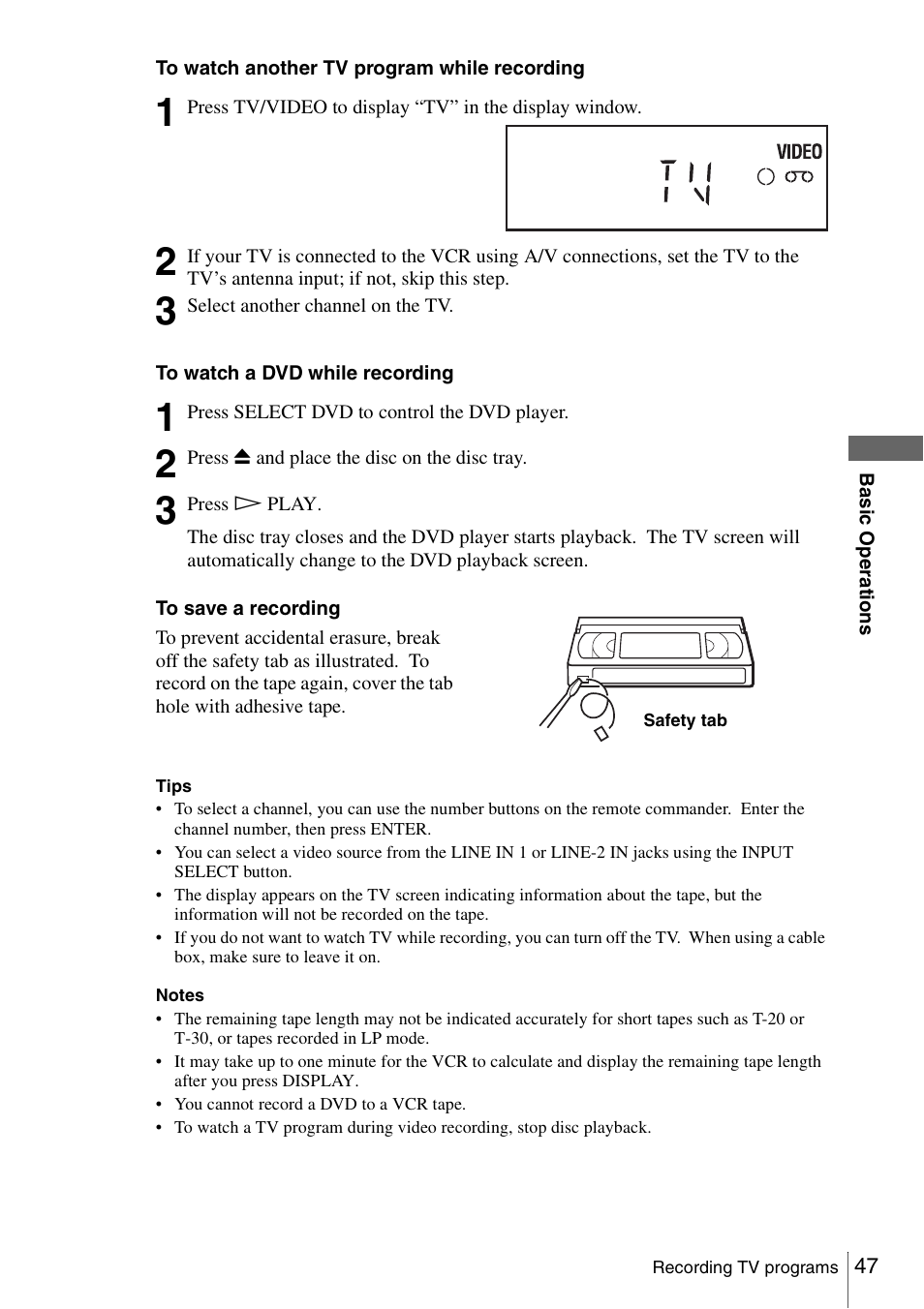 Sony SLV-D360P User Manual | Page 47 / 128