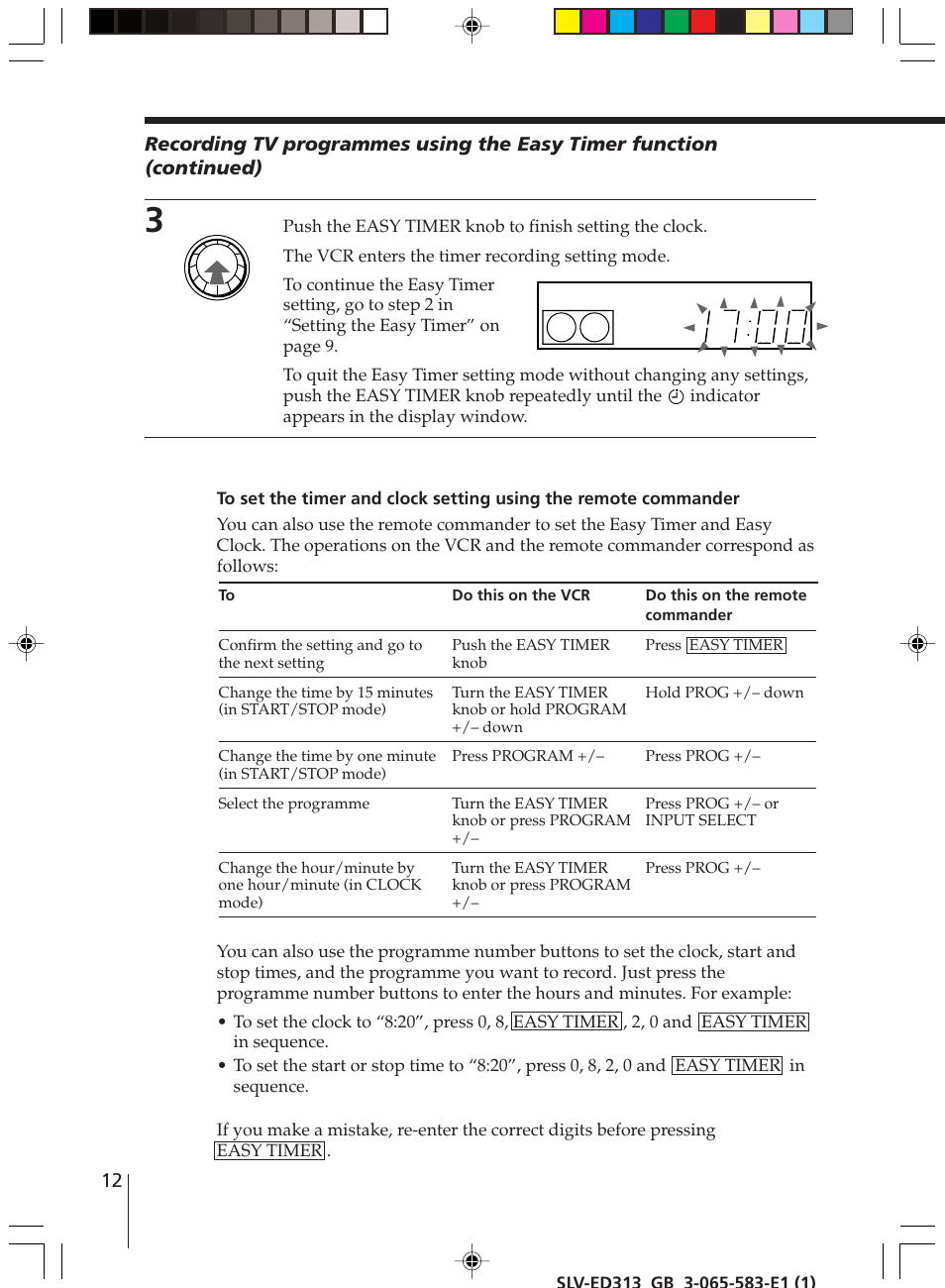 Sony SLV-ED313 User Manual | Page 12 / 20