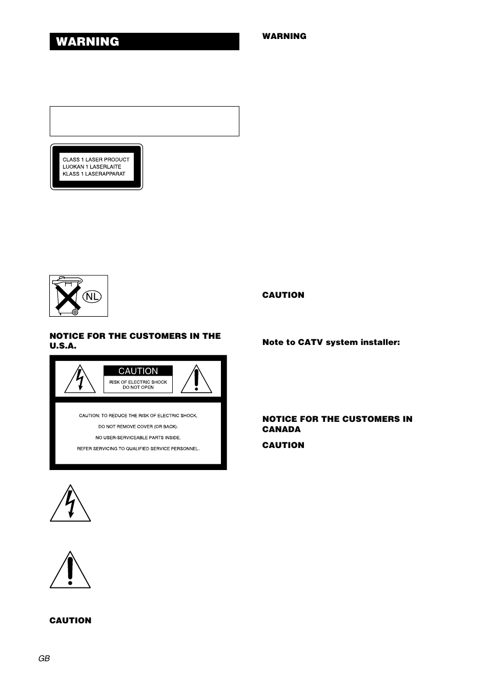 Warning | Sony CMT-EP303 User Manual | Page 2 / 20