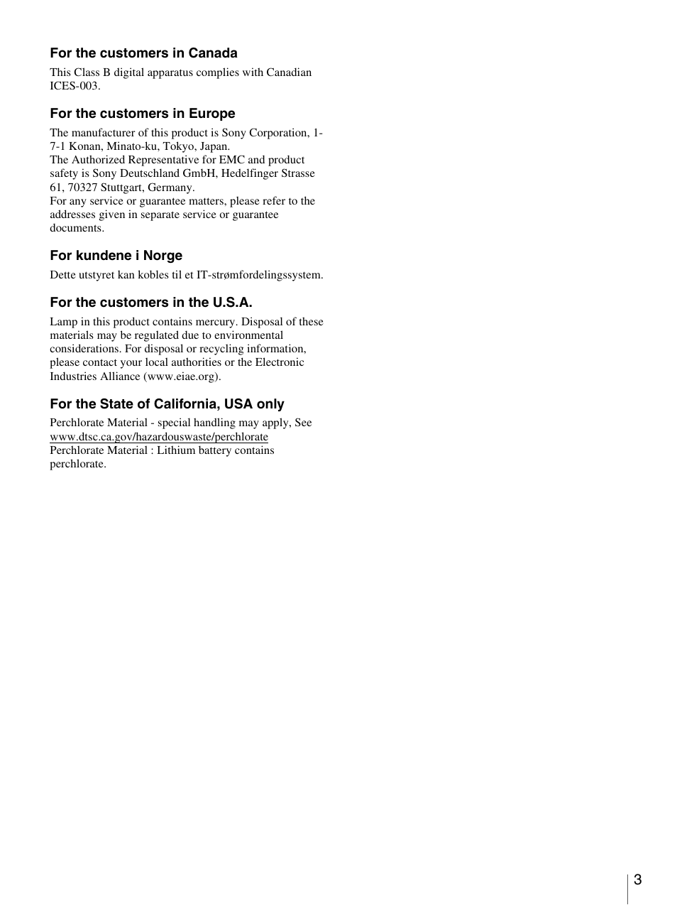 Sony UP-CR20L User Manual | Page 3 / 82