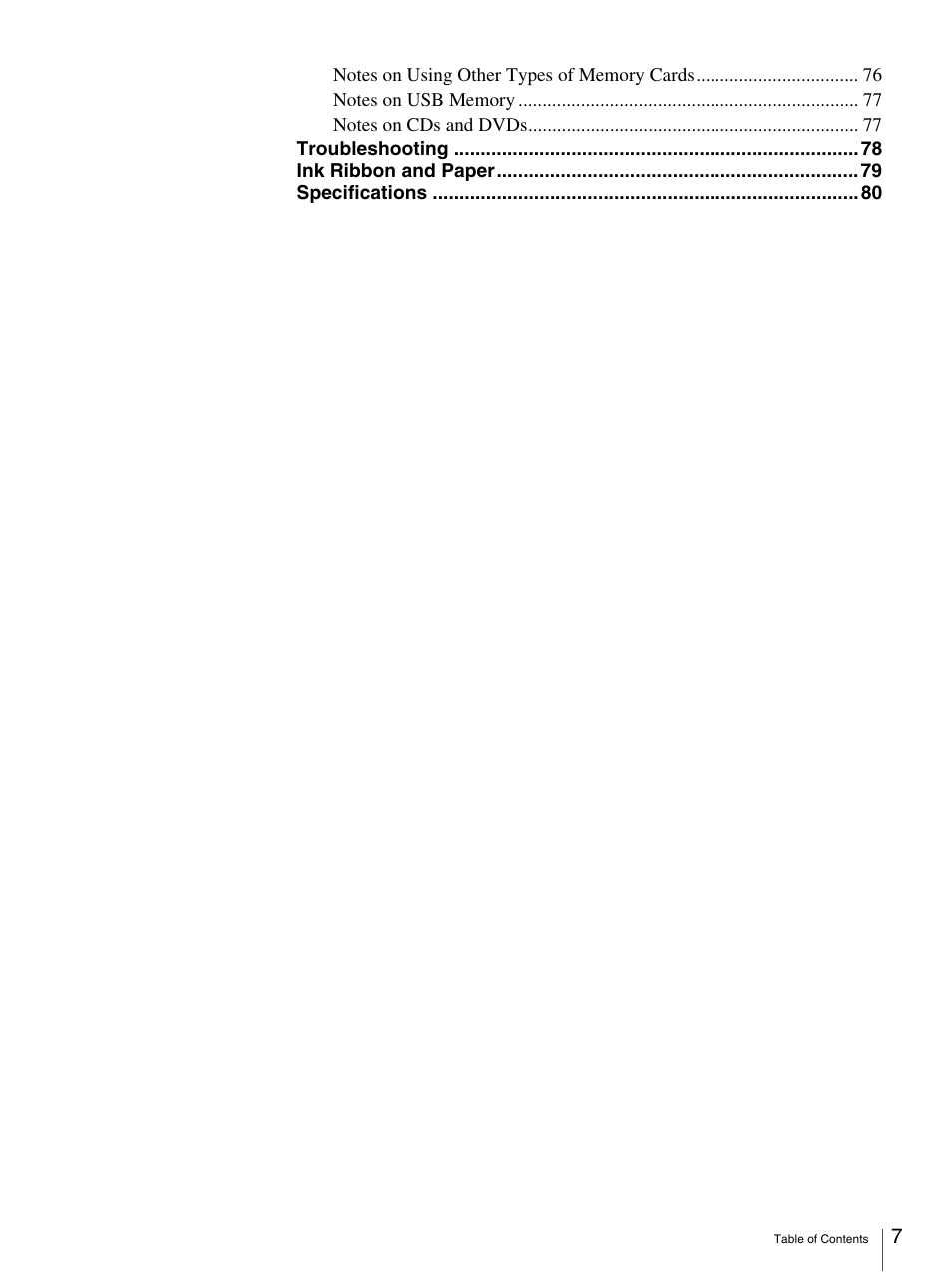 Sony UP-CR20L User Manual | Page 7 / 82