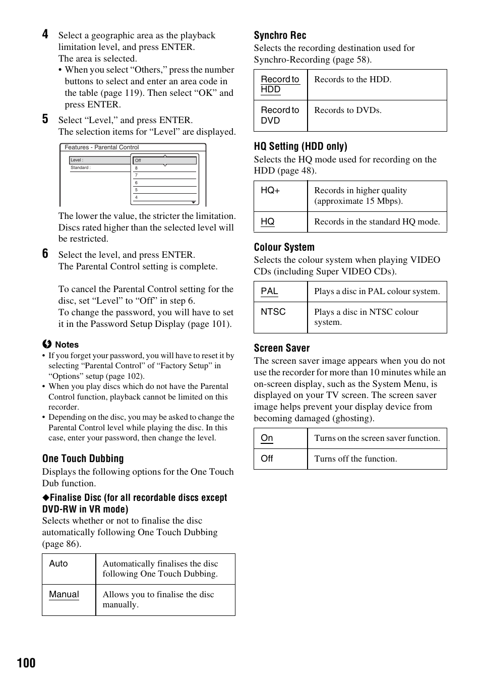 Sony RDR-HXD910 User Manual | Page 100 / 124