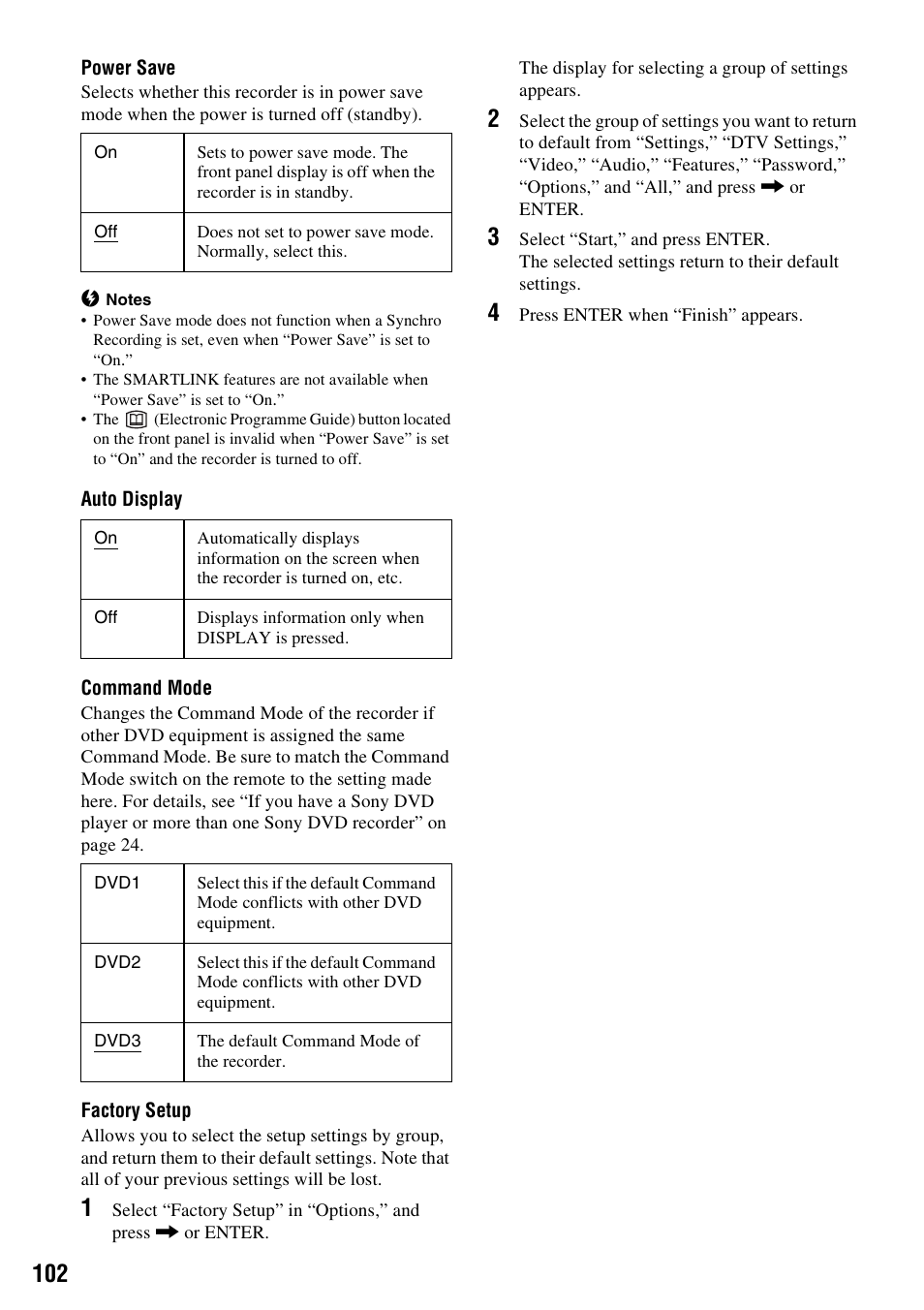 Sony RDR-HXD910 User Manual | Page 102 / 124