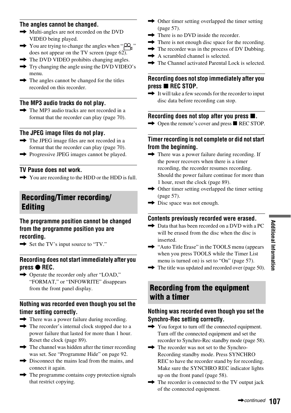 Sony RDR-HXD910 User Manual | Page 107 / 124