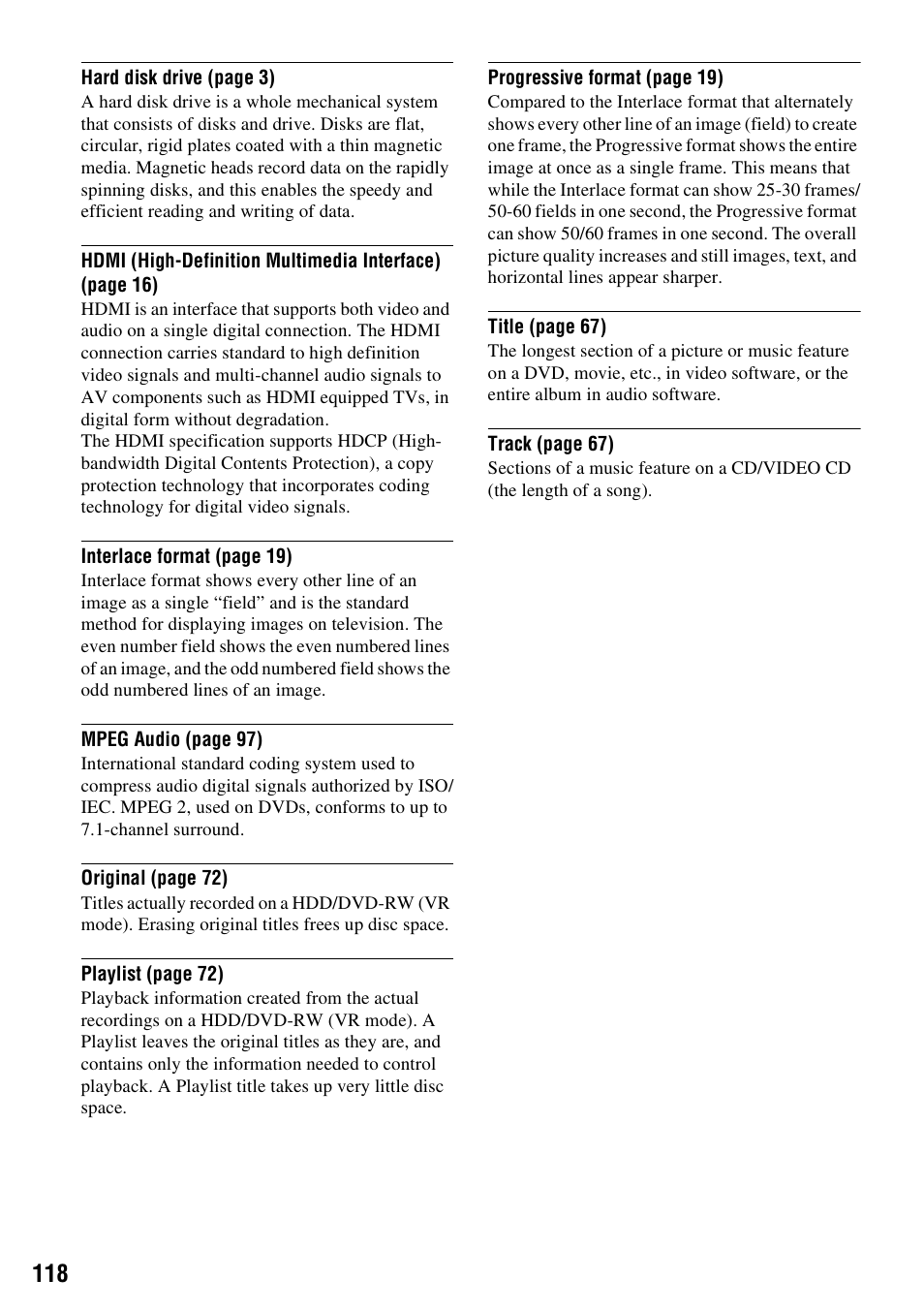 Sony RDR-HXD910 User Manual | Page 118 / 124
