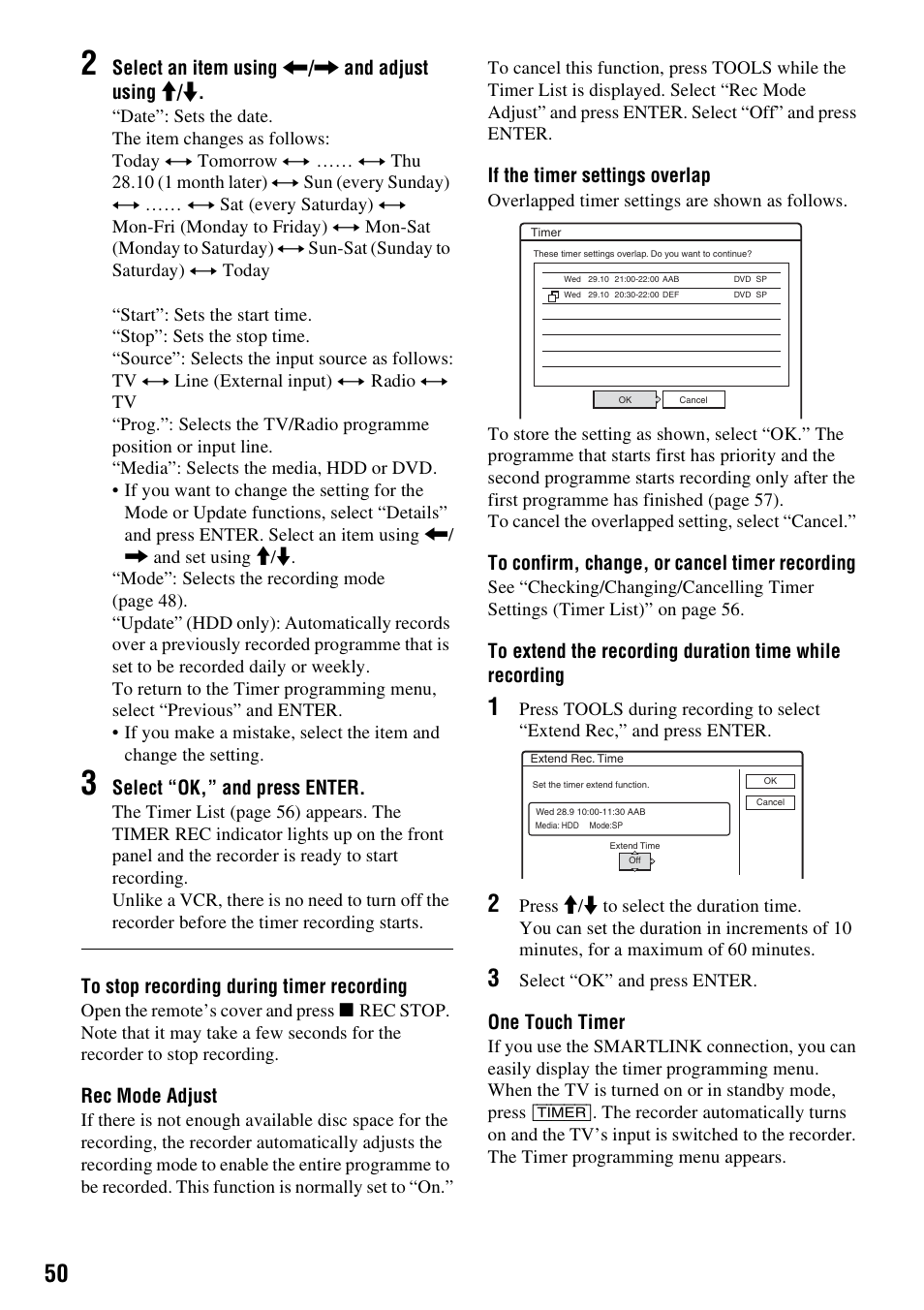 Sony RDR-HXD910 User Manual | Page 50 / 124