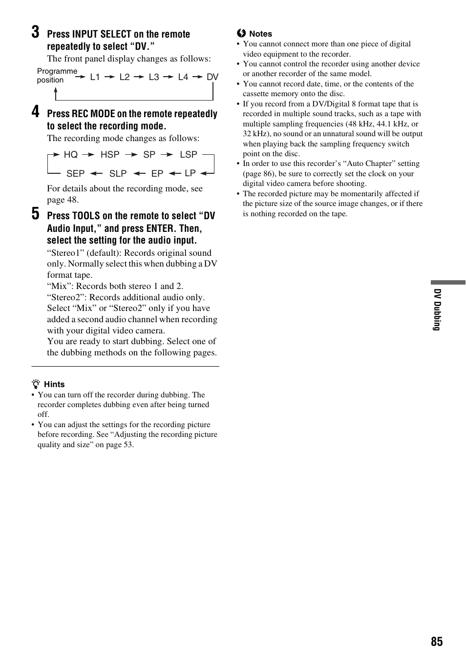 Sony RDR-HXD910 User Manual | Page 85 / 124