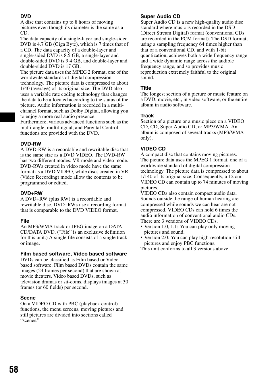 Sony XAV-W1 User Manual | Page 58 / 196