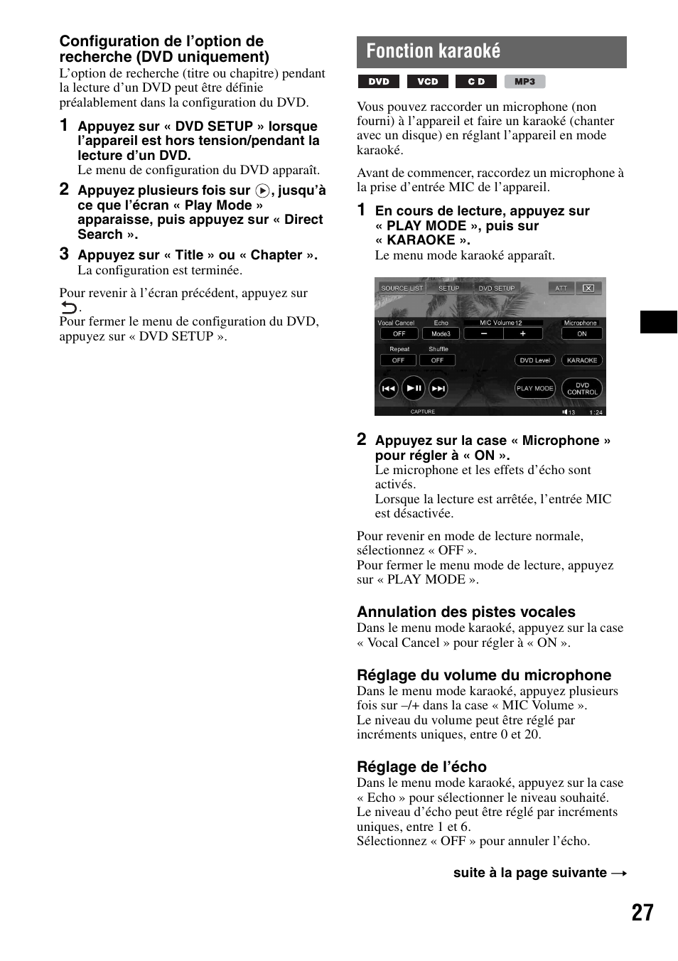 Fonction karaoké | Sony XAV-W1 User Manual | Page 87 / 196