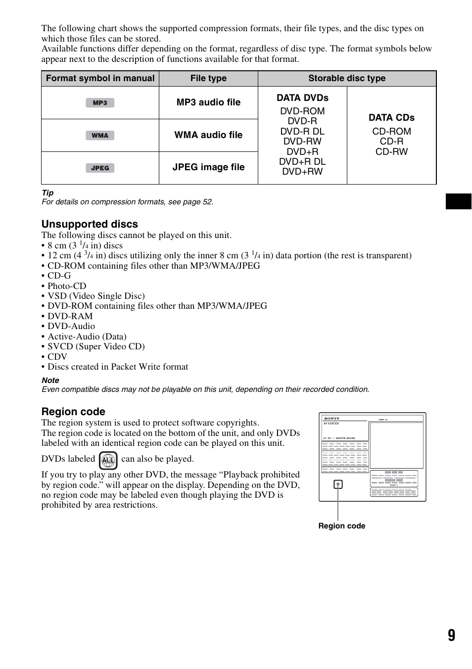 Sony XAV-W1 User Manual | Page 9 / 196