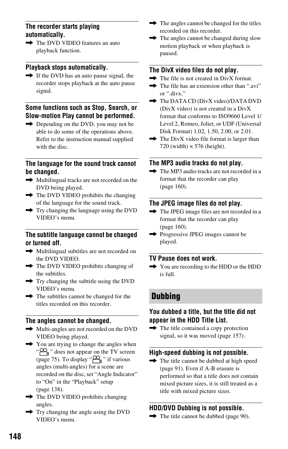 Dubbing | Sony RDR-HXD790 User Manual | Page 148 / 168