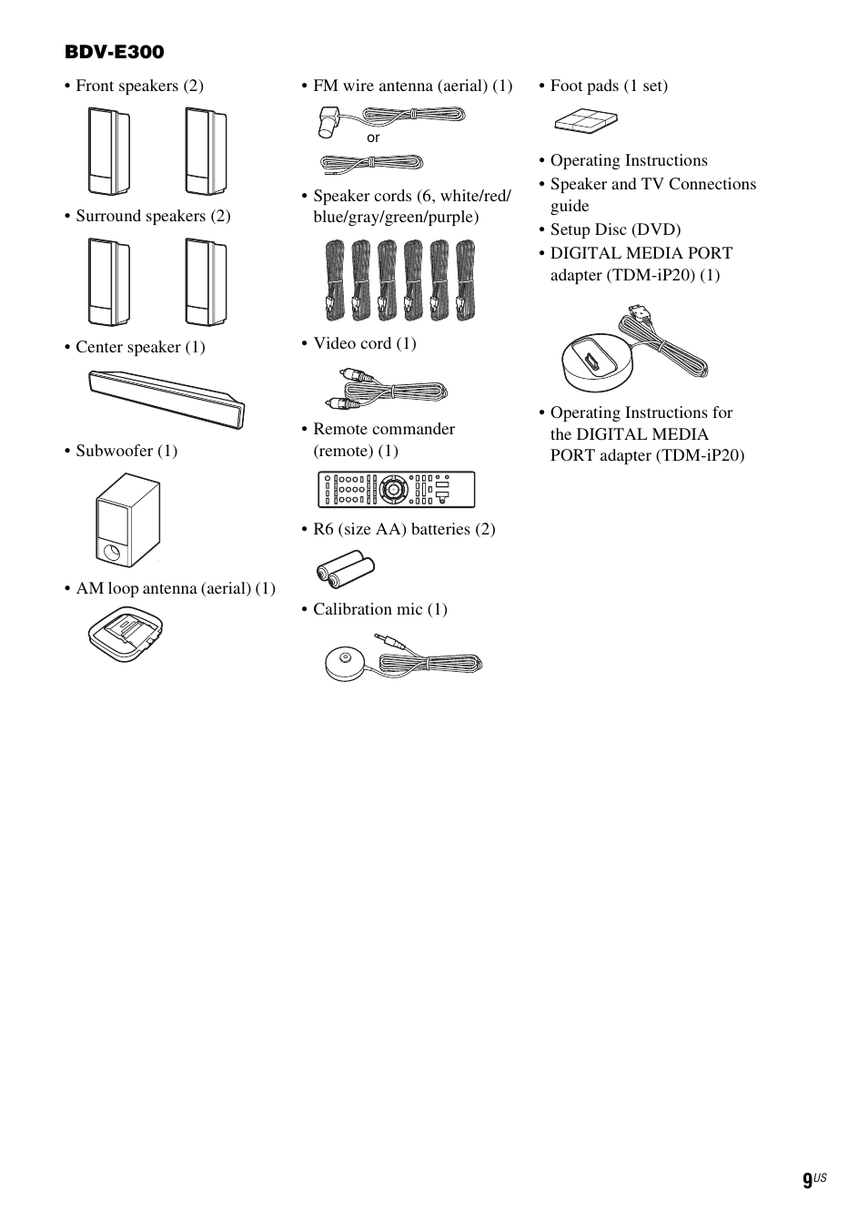 Sony BDV-T10 User Manual | Page 9 / 119