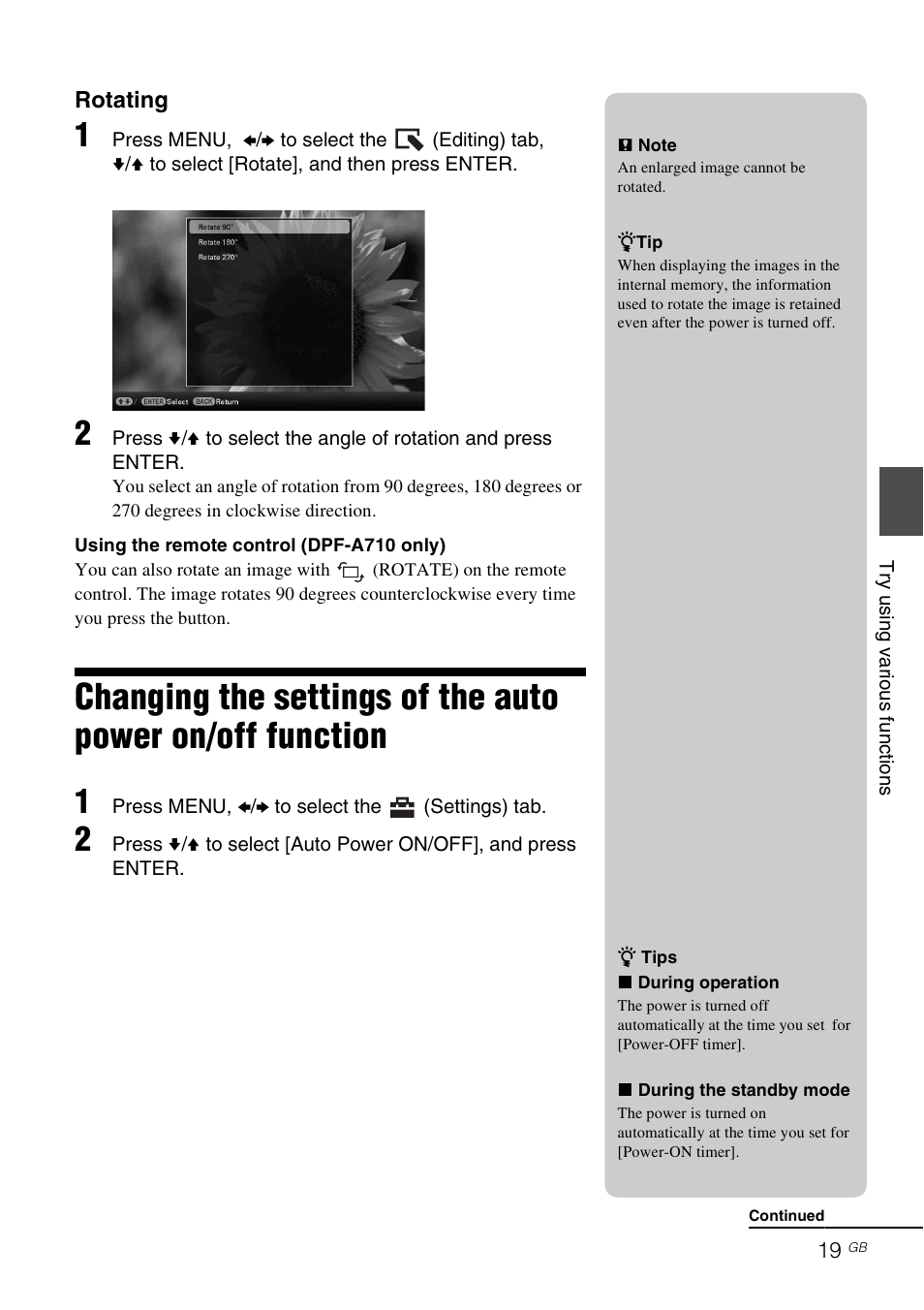 Sony S-FRAME DPF-A710/A700 User Manual | Page 19 / 28