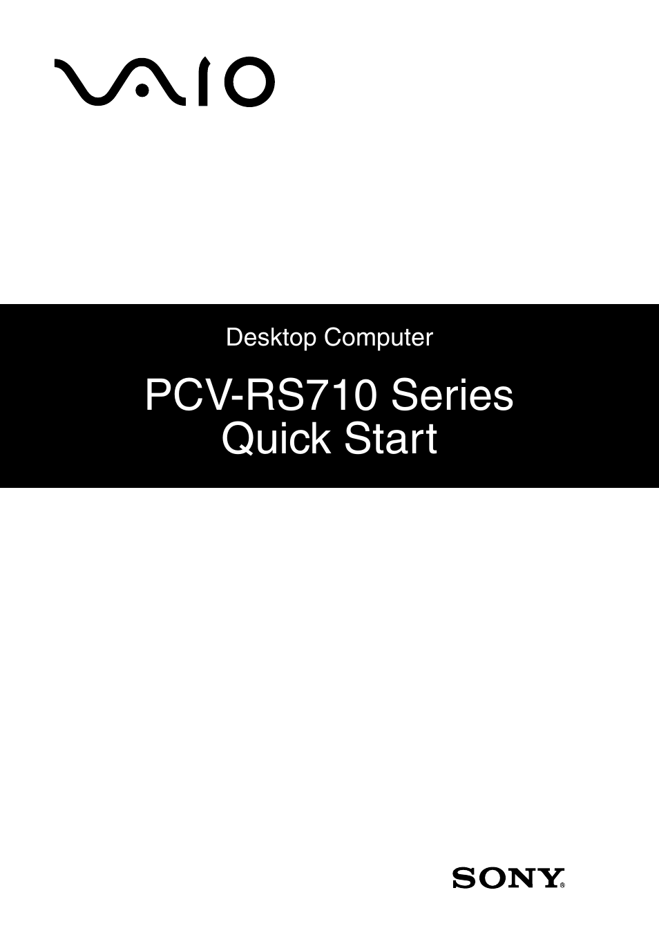 Sony PCV-RS710 User Manual | 44 pages