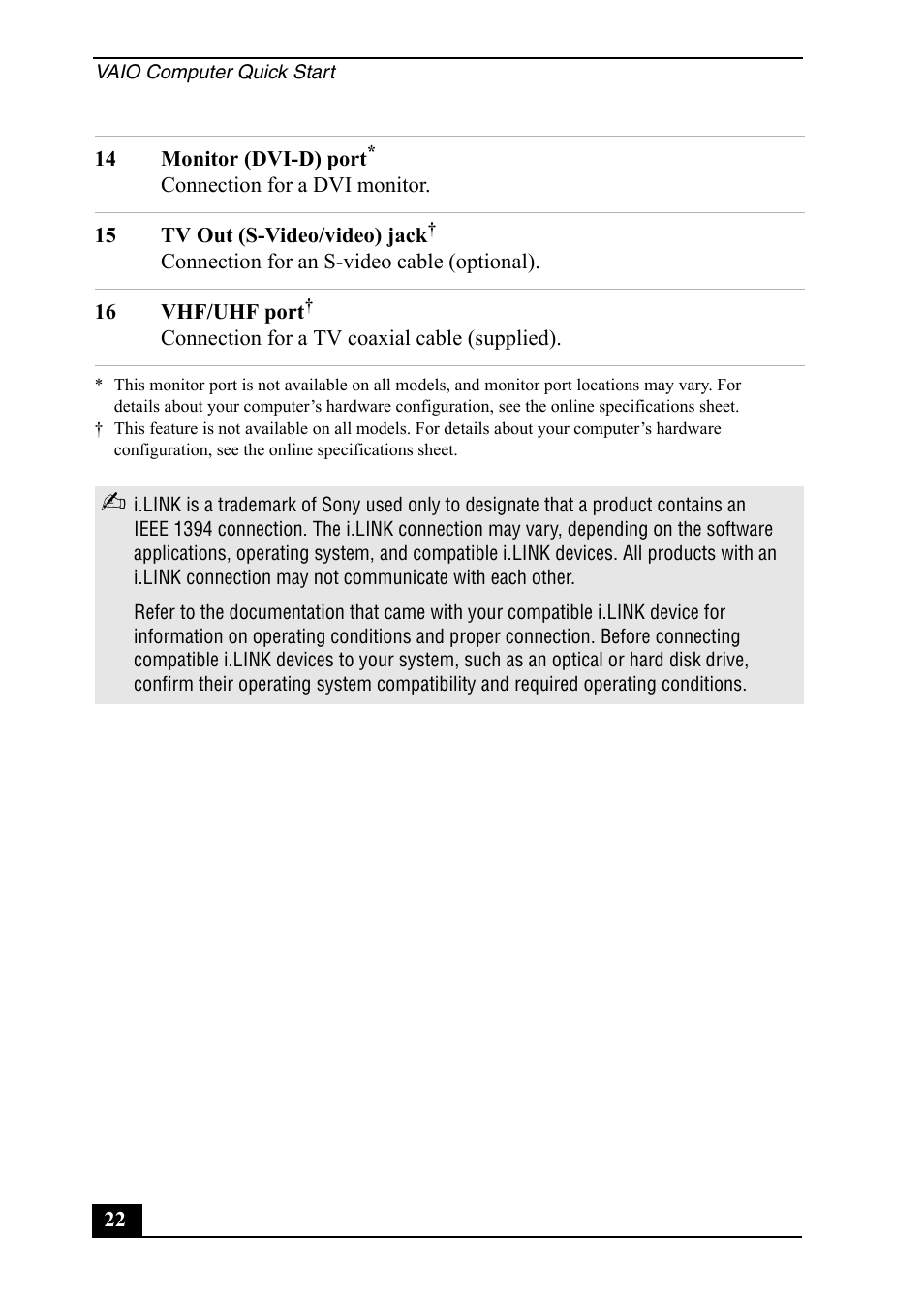 Sony PCV-RS710 User Manual | Page 22 / 44