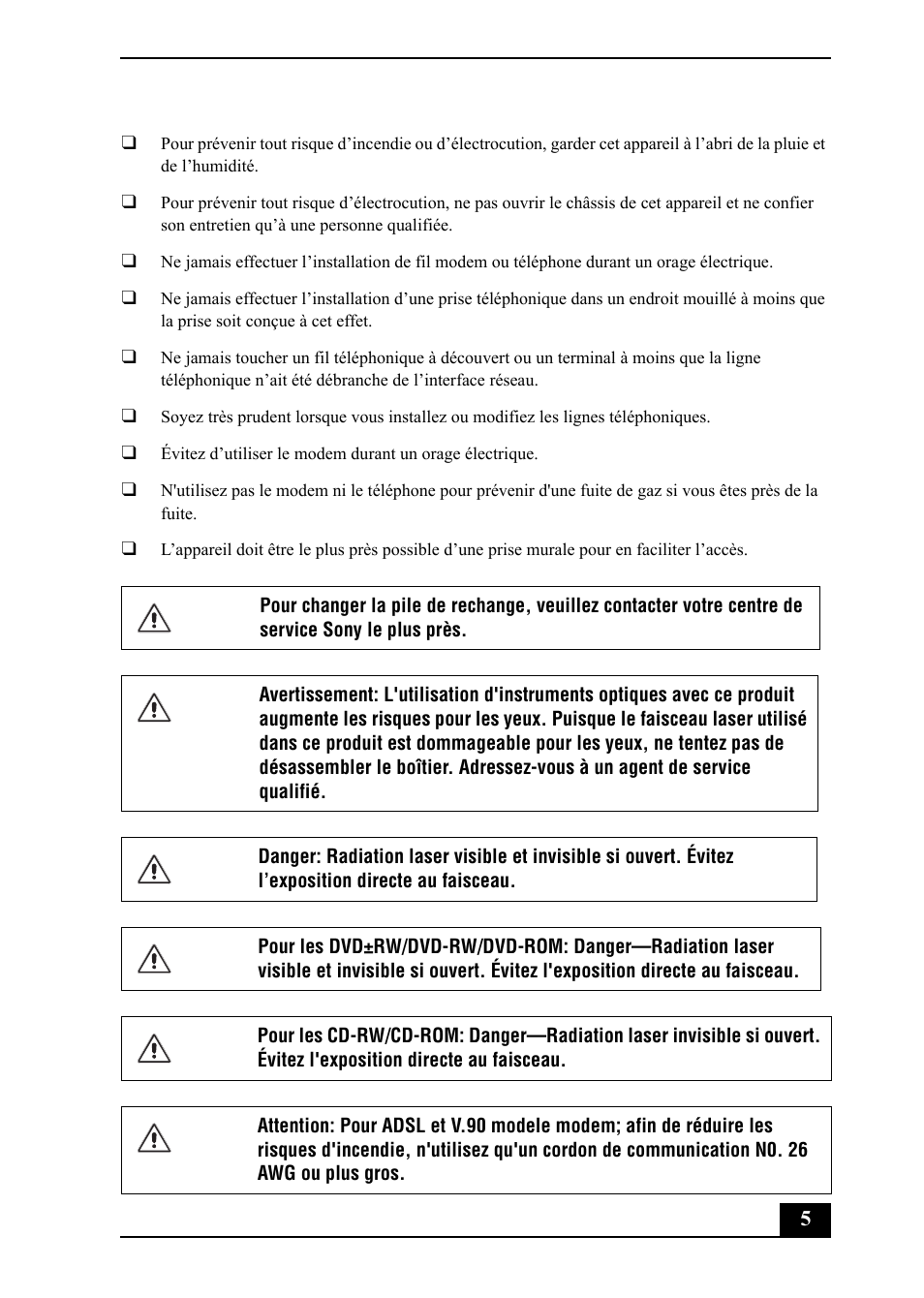 Sony PCV-RS710 User Manual | Page 5 / 44