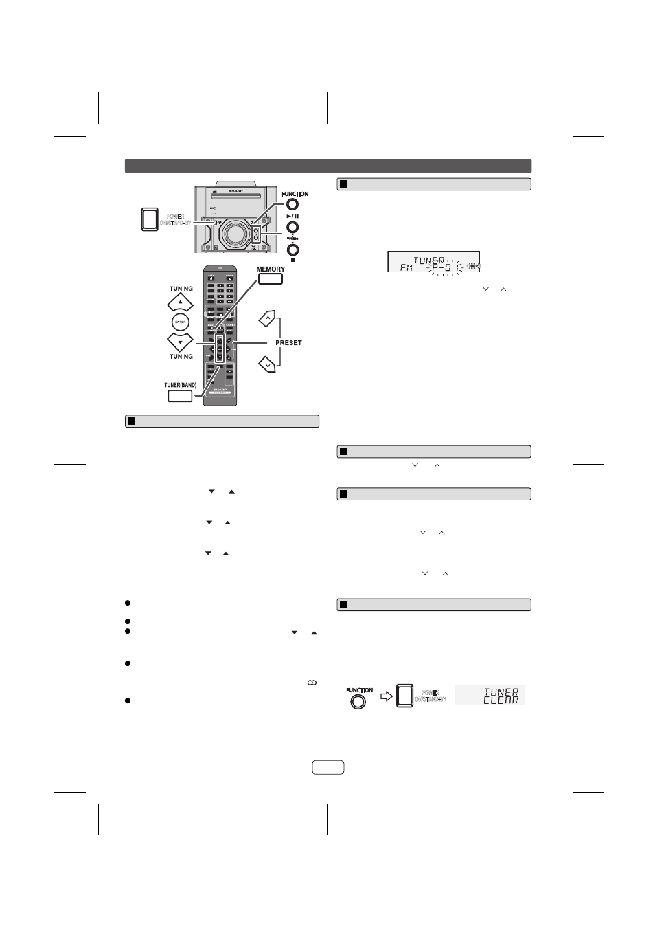 Listening to the radio | Sony CD-DH899N User Manual | Page 10 / 16