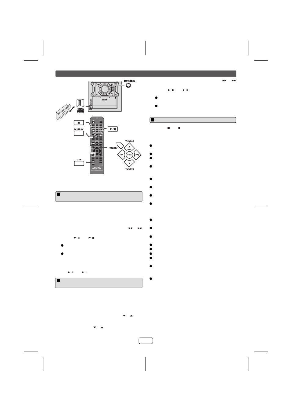 Listening to usb mass storage device/mp3 player | Sony CD-DH899N User Manual | Page 9 / 16