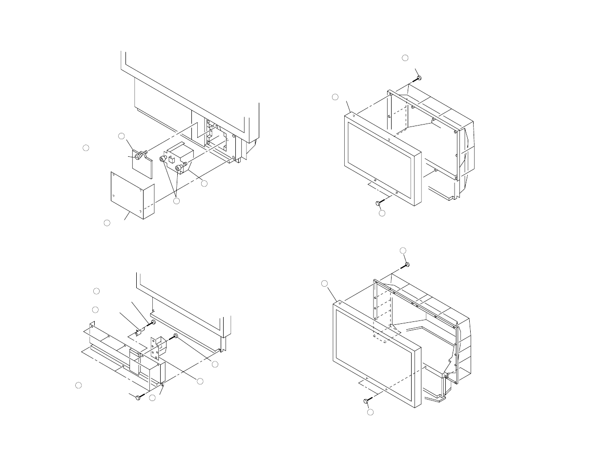 Lamp removal, Ha and hb boards removal, Screen frame removal(w7000) | Screen frame removal(w9000) | Sony KL-W9000 User Manual | Page 20 / 88