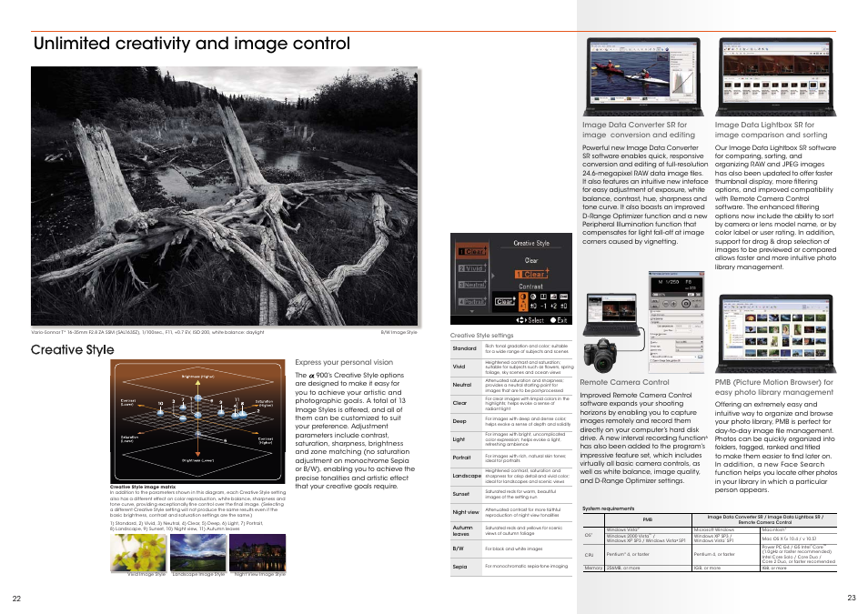 Unlimited creativity and image control | Sony Alpha CA649W User Manual | Page 12 / 16